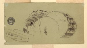 列と Entablature の断片、アテネ 作： Frederic Edwin Church