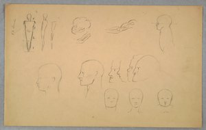 素描、解剖学的研究、1865-70年