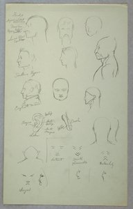 素描、解剖学的研究、1865-70年