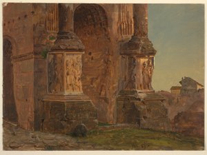 デッサン、セプティミウス・セウェルスのアーチ、ローマ、1869年2月