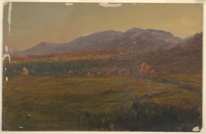 素描、秋の風景、ニューヨーク州ハドソン、1860年頃