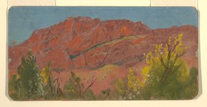 1868年5月、バールベック、マウンテンカー道路 作： Frederic Edwin Church