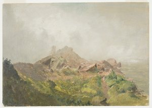 素描、ナイアガラ、アメリカン・フォールの基部、1856-58年