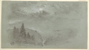 ドローイング、1868年7月27日、バイエルン州ベルヒテスガーデン 作： Frederic Edwin Church