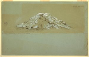 素描、チンボラソ、1857年頃 作： フレデリックエドウィン教会