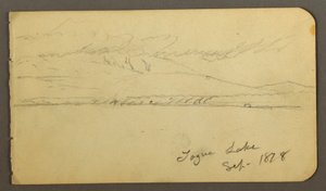 雲に覆われたカタディン山のデッサン、1878年