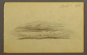ドローイング、クラウドバンク、1845年