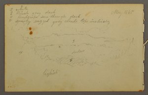 デッサン、雲の研究、1844年
