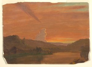 ドローイング、夕暮れの雲の研究、1850-60年