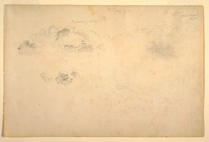 デッサン、雲、1844年