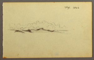 デッサン、雲、1844年