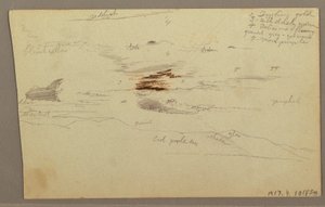 デッサン、丘陵地帯の雲、1863年 作： フレデリックエドウィン教会