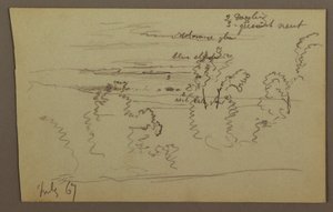 ドローイング、曇り空、1867年 作： フレデリックエドウィン教会