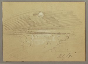 ドローイング、曇り空、1870年7月 作： フレデリックエドウィン教会