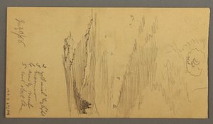 ドローイング、山の上の曇り空、1866年7月19日