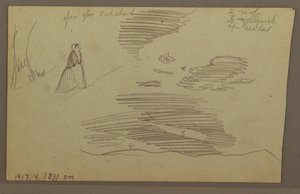 ドローイング、曇り空、おそらく1860年代 作： Frederic Edwin Church