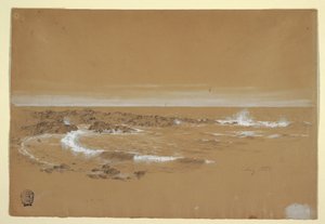 1851年8月、カナダ、グランド・マナン、海岸線 作： フレデリックエドウィン教会