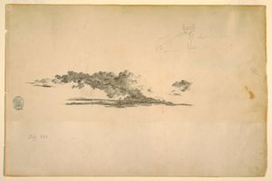 デッサン、牛、雲、1844年7月と9月