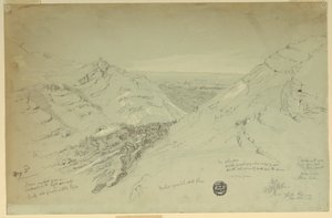 デッサン、ダマスカス遠景、シリア、1868年5月2日