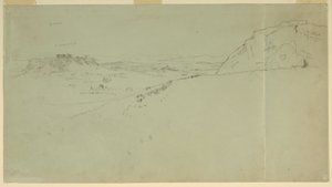 図面、アクロポリス北側遠景、1869年 作： フレデリックエドウィン教会
