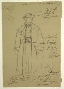 デッサン、エフェンディ紳士、1868年 作： フレデリックエドウィン教会