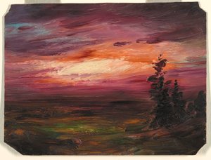 ドローイング、夕暮れ、1870年頃 作： Frederic Edwin Church