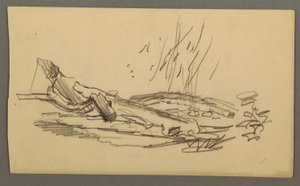 デッサン、倒木、おそらく1877年 作： フレデリックエドウィン教会