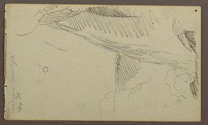 デッサン、月明かりの中の滝、1858年 作： フレデリックエドウィン教会