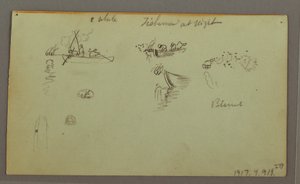 素描、人物習作、荷馬ロバ、帆船、おそらく1868年