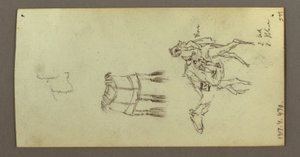 素描、人物とラクダの習作、1868年2月22日 作： フレデリックエドウィン教会
