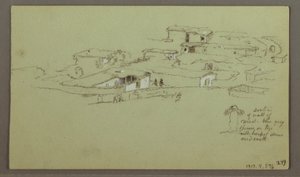 ドローイング、フラット・ロッキー・ヒル、1868年5月4日 作： フレデリックエドウィン教会