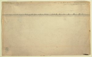 1850年8月19日、メイン州マウント・デザート、サバ漁船団の図面 作： フレデリックエドウィン教会