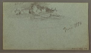 デッサン、流氷、おそらく1874年6月 作： Frederic Edwin Church
