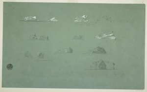 ドローイング、流氷、1859年7月1日 作： フレデリックエドウィン教会