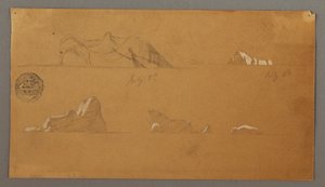 図面、流氷、1859年7月5日と6日 作： フレデリックエドウィン教会