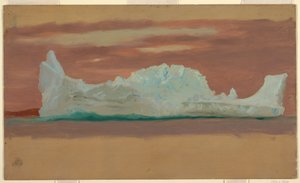 1859年7月、ニューファンドランド、曇り空の下に浮かぶ氷山