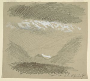 素描、ベルナー・アルプス、ベル・アルプより、1868年8月