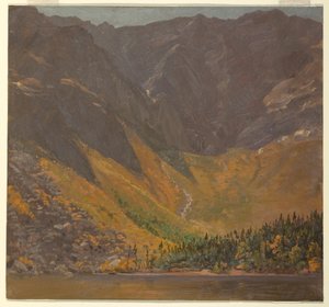 デッサン、グレート・ベイスン、カタディン山、メイン州、1878年以前