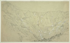 デッサン、グレート・ベイスン、カタディン山、1877年頃
