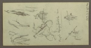 デッサン、石の山、平野と山、1868年2月19日、サン 作： フレデリックエドウィン教会