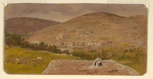 図面、ヘブロン、全景、1868年2月 作： フレデリックエドウィン教会
