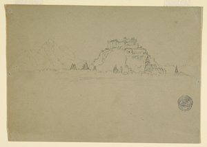 素描、ヘーエンザルツブルク、オーストリア（裏面）、1868年