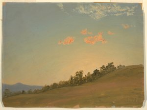 ドローイング、ニューヨーク州ハドソン、ヒルサイド、1870年7月 作： フレデリックエドウィン教会