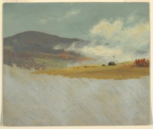 デッサン、丘陵風景、1865-75年 作： フレデリックエドウィン教会