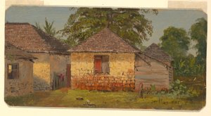 ドローイング、家々、「サルース山」、1865年6月