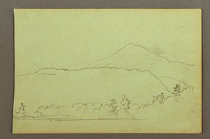 デッサン、湖、ヒルレンジ、おそらく1856年