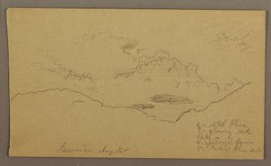 素描、風景、1865年5月-8月 作： フレデリックエドウィン教会