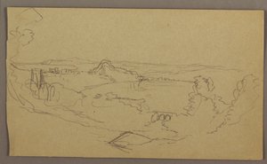 素描、風景、1865年5月-8月 作： フレデリックエドウィン教会