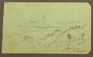 素描、風景；裏面：人物、風景 1883年 作： フレデリックエドウィン教会