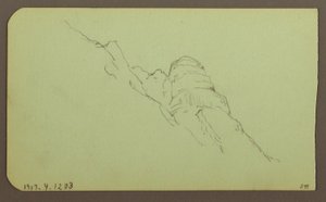 素描、風景；裏面：山腹、1883年 作： フレデリックエドウィン教会